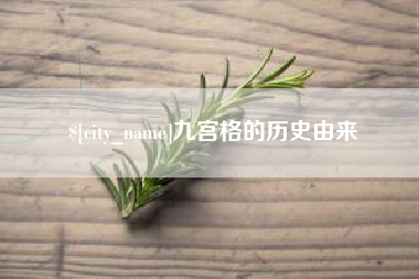 海盐九宫格的历史由来