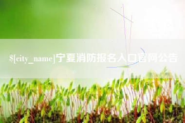 海盐宁夏消防报名入口官网公告