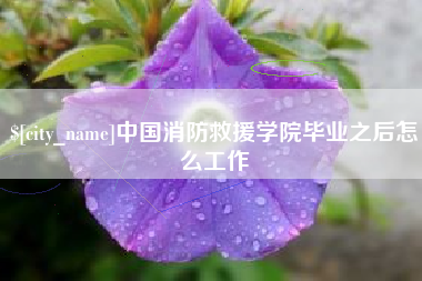 海盐中国消防救援学院毕业之后怎么工作
