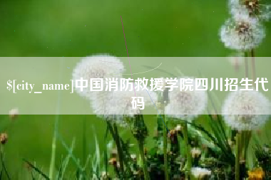 海盐中国消防救援学院四川招生代码