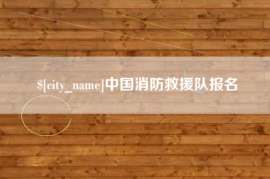 海盐中国消防救援队报名