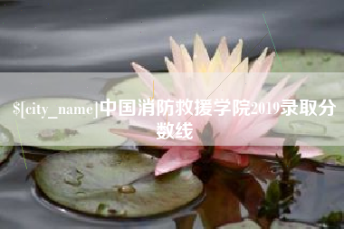 海盐中国消防救援学院2019录取分数线