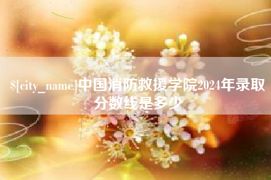 海盐中国消防救援学院2024年录取分数线是多少