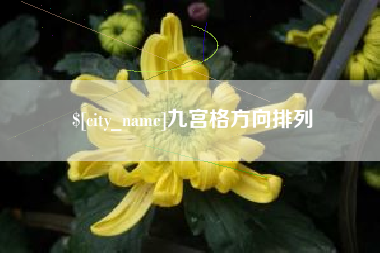 海盐九宫格方向排列