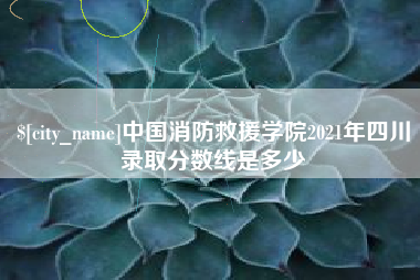 海盐中国消防救援学院2021年四川录取分数线是多少