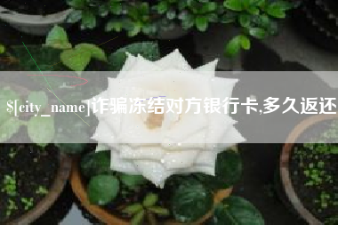 海盐诈骗冻结对方银行卡,多久返还