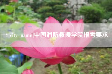 海盐中国消防救援学院报考要求