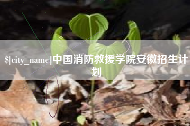 海盐中国消防救援学院安徽招生计划