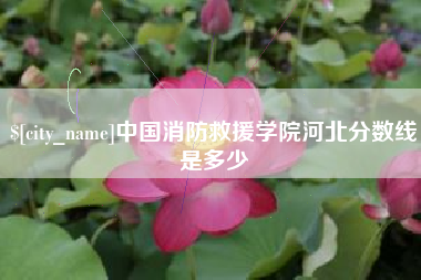 海盐中国消防救援学院河北分数线是多少