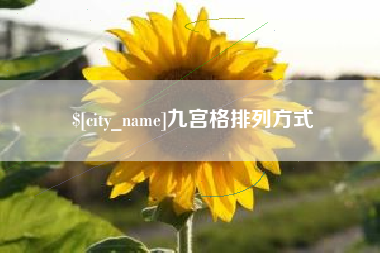 海盐九宫格排列方式