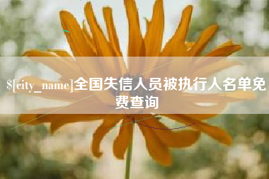海盐全国失信人员被执行人名单免费查询