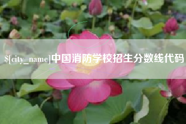 海盐中国消防学校招生分数线代码