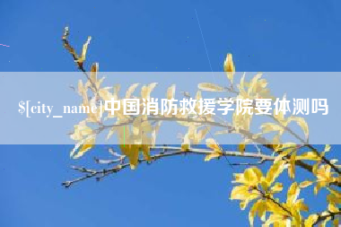 海盐中国消防救援学院要体测吗