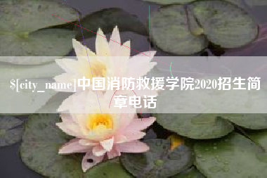 海盐中国消防救援学院2020招生简章电话