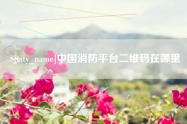 海盐中国消防平台二维码在哪里
