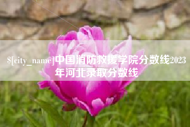 海盐中国消防救援学院分数线2023年河北录取分数线