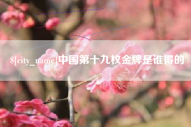 海盐中国第十九枚金牌是谁得的