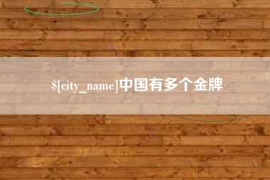 海盐中国有多个金牌