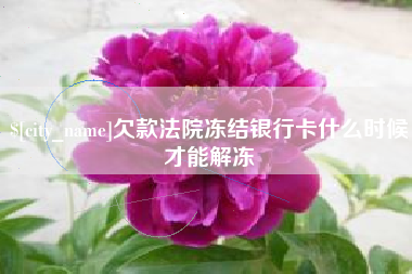 海盐欠款法院冻结银行卡什么时候才能解冻