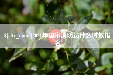 海盐2021年国家消防员什么时候报名