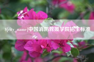 海盐中国消防救援学院招生标准