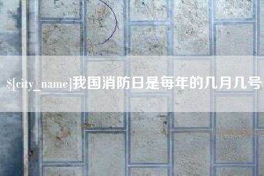 海盐我国消防日是每年的几月几号