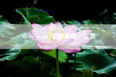 海盐中国金牌一览表